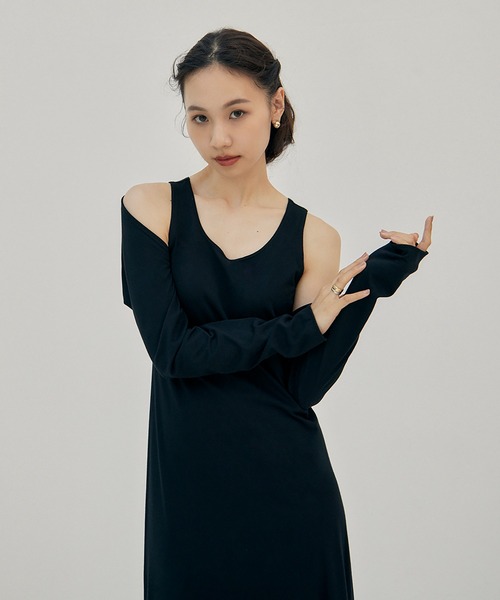 「RANDEBOO」 コンビワンピース FREE グレー レディース_画像9