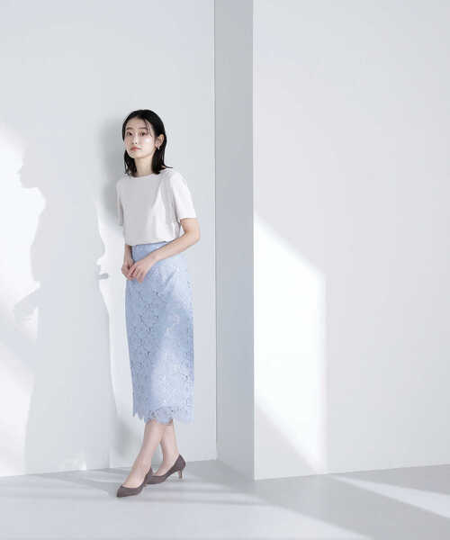 「NATURAL BEAUTY BASIC」 半袖ブラウス SMALL オフホワイト レディース_画像2
