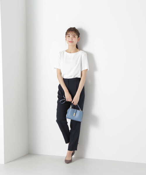 「NATURAL BEAUTY BASIC」 半袖ブラウス SMALL オフホワイト レディース_画像3