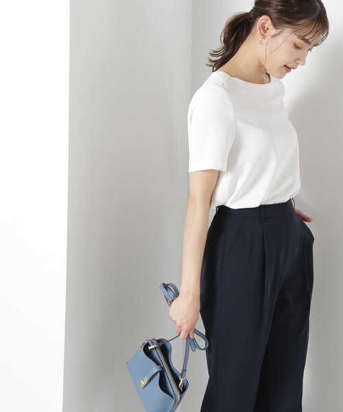「NATURAL BEAUTY BASIC」 半袖ブラウス SMALL オフホワイト レディース_画像4