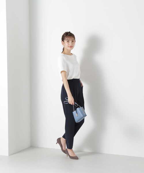「NATURAL BEAUTY BASIC」 半袖ブラウス SMALL オフホワイト レディース_画像5