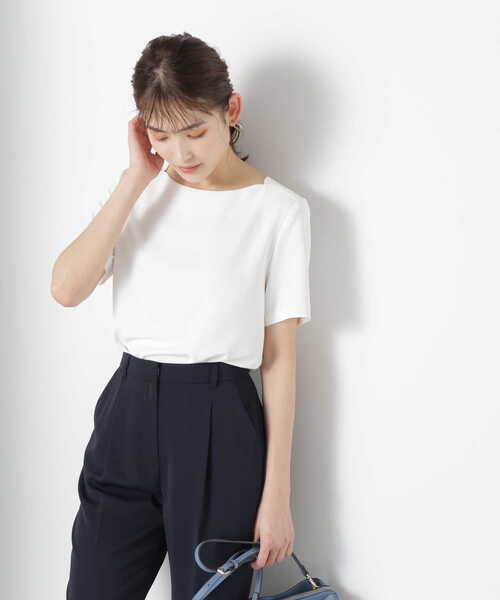 「NATURAL BEAUTY BASIC」 半袖ブラウス SMALL オフホワイト レディース_画像7