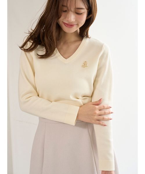 SNIDEL（スナイデル） ニット セーター ブローチ付きニットプル