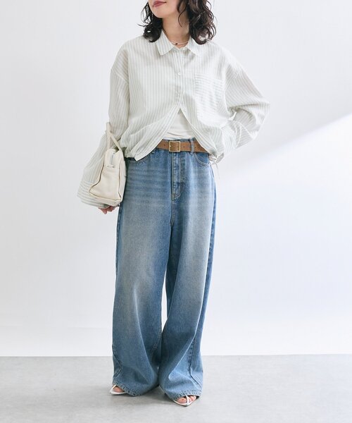 「RIVE DROITE」 長袖シャツ FREE ネイビー レディース_画像2