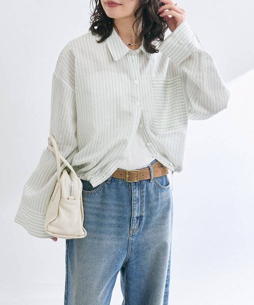 「RIVE DROITE」 長袖シャツ FREE ネイビー レディース_画像6