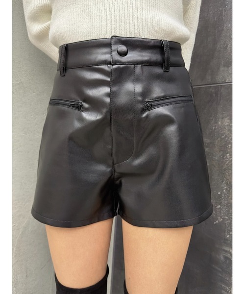 EGOIST（エゴイスト） パンツ デザインポケットフェイクレザーショート