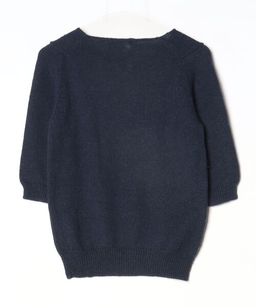 「THIBAULT VAN DER STRAETE」 半袖ニット X-SMALL ネイビー レディース_画像2