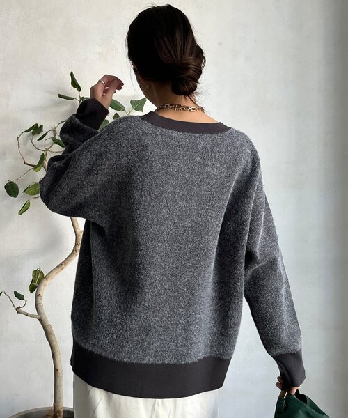 DouDou（ドゥドゥ） ニット セーター 「WEB限定」ロゴシャギーニット