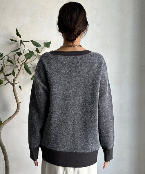 DouDou（ドゥドゥ） ニット セーター 「WEB限定」ロゴシャギーニット