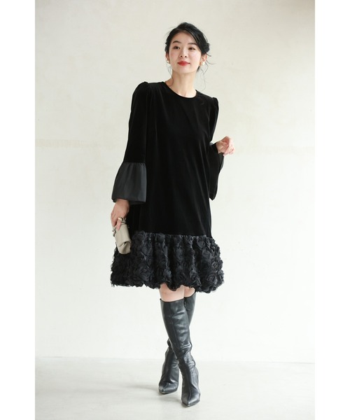 「CAWAII」 長袖ワンピース FREE ブラック レディース_画像2