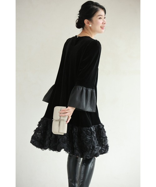 「CAWAII」 長袖ワンピース FREE ブラック レディース_画像4