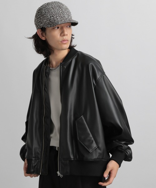 HARE ハレ クロップド レザージャケット レース ブラック HARE（ハレ） ブルゾン MEDIUM ブラック メンズ : ZOZOTOWN Yahoo!店