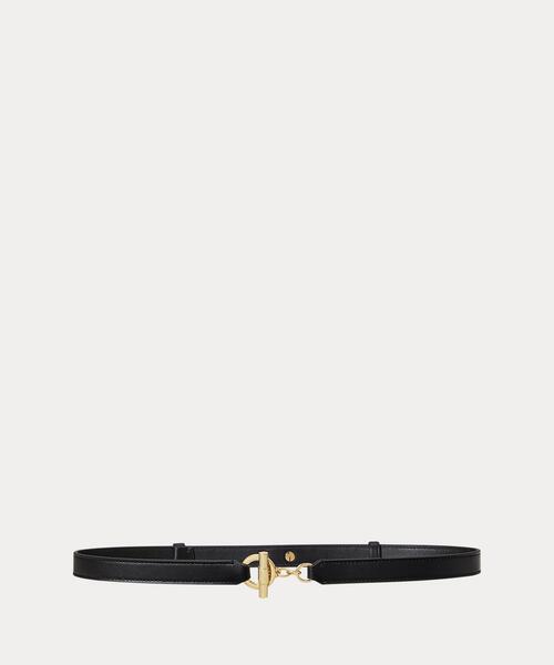LAUREN Ralph LAUREN　レディースベルト　黒 LAUREN RALPH LAUREN（ローレン ラルフローレン） ベルト レザー