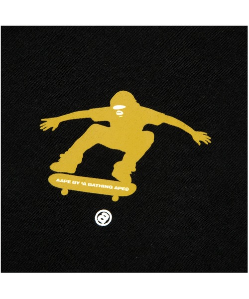 「AAPE BY A BATHING APE」 7分袖Tシャツ MEDIUM ブラック メンズ_画像5