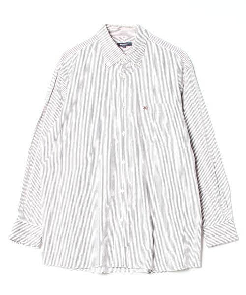 BURBERRY GOLF ストライプシャツ Lサイズ 新品タグ付き BURBERRY（バーバリー） ストライプ柄長袖シャツ 3L ブラウン メンズ