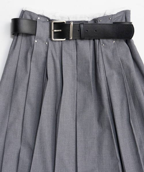 MAISON SPECIAL（メゾンスペシャル） スカート Belted Pleated Skirt