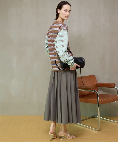 MAISON SPECIAL（メゾンスペシャル） スカート Belted Pleated Skirt