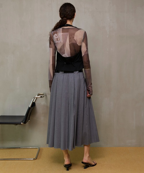 MAISON SPECIAL（メゾンスペシャル） スカート Belted Pleated Skirt