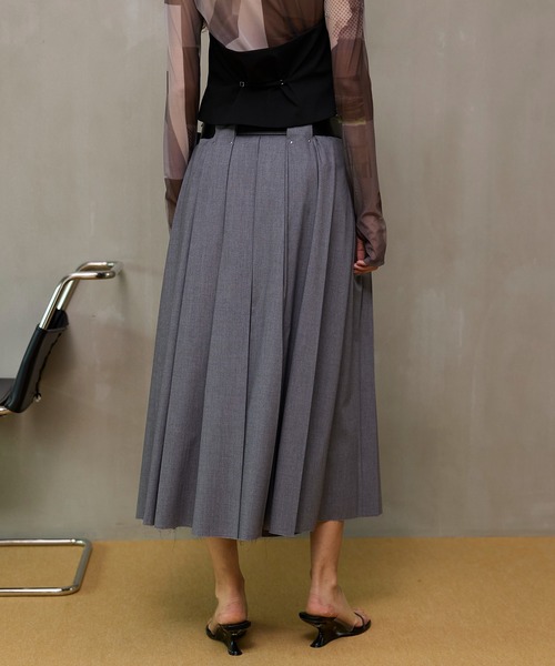 MAISON SPECIAL（メゾンスペシャル） スカート Belted Pleated Skirt