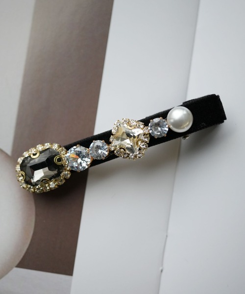 portray jewelry シルバー ヘアピン 収納袋付き Amazon | シルバーラインストーンボビーピンヘアクリップ4個メタル