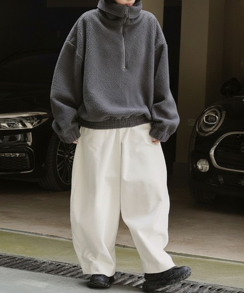 もこもこボアハーフジッププルオーバー レディース : ZOZOTOWN Yahoo