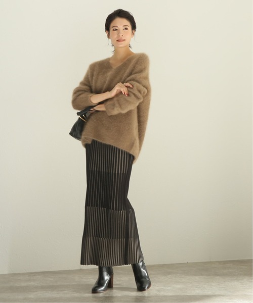 「NOBLE」 ニットスカート FREE ブラック レディース_画像3