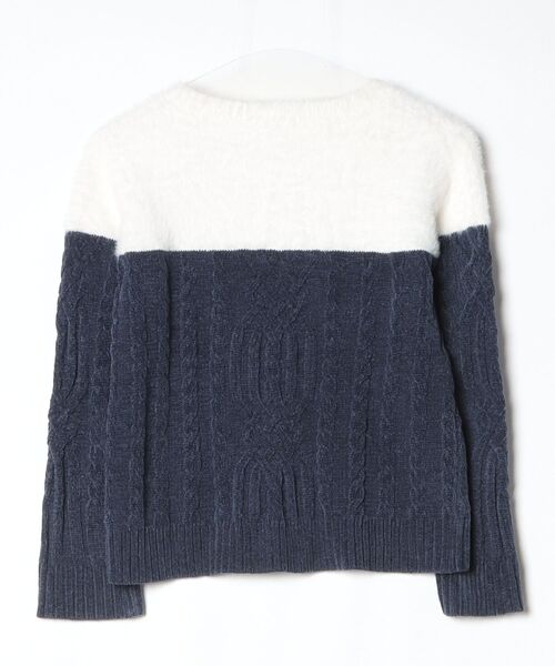 「GUILD PRIME」 長袖ニット 34 ネイビー レディース_画像2