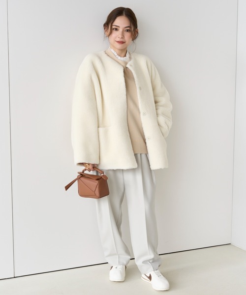 Mila Owen（ミラオーウェン） ノーカラージャケット 1 グレー