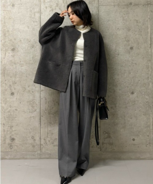 Mila Owen（ミラオーウェン） ノーカラージャケット 1 グレー