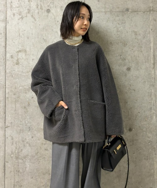 Mila Owen（ミラオーウェン） ノーカラージャケット 1 グレー