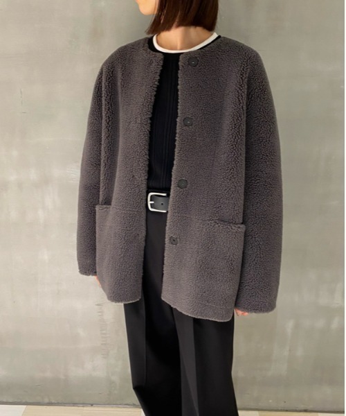 Mila Owen（ミラオーウェン） ノーカラージャケット 1 グレー