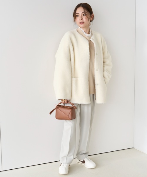 Mila Owen（ミラオーウェン） ノーカラージャケット 1 グレー