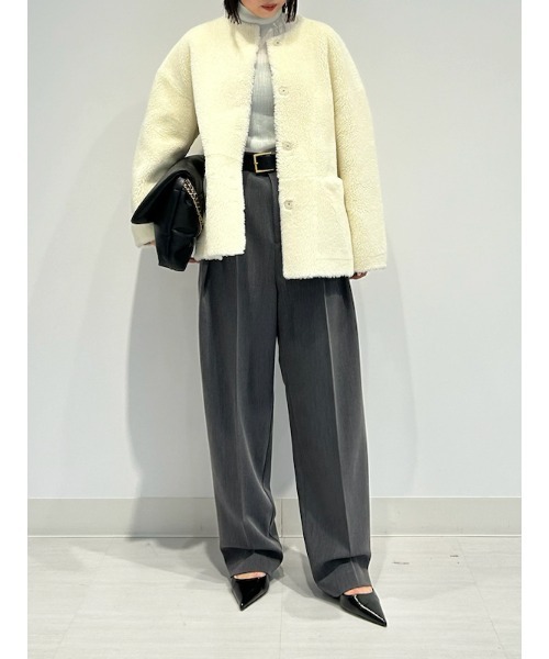 Mila Owen（ミラオーウェン） ノーカラージャケット 1 グレー