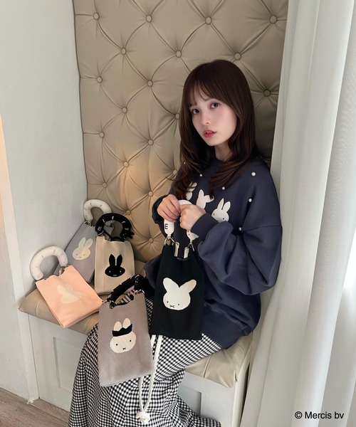 Miffy（ミッフィー） ショルダーバッグ バッグ miffy 2wayリボンニット