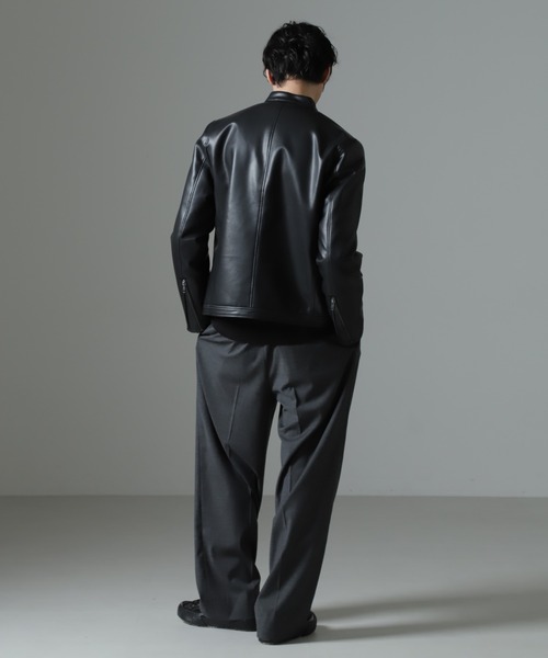 NANO universe（ナノ・ユニバース） レザージャケット S ブラック