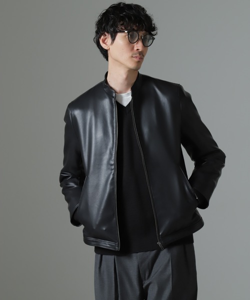 NANO universe（ナノ・ユニバース） レザージャケット S ブラック