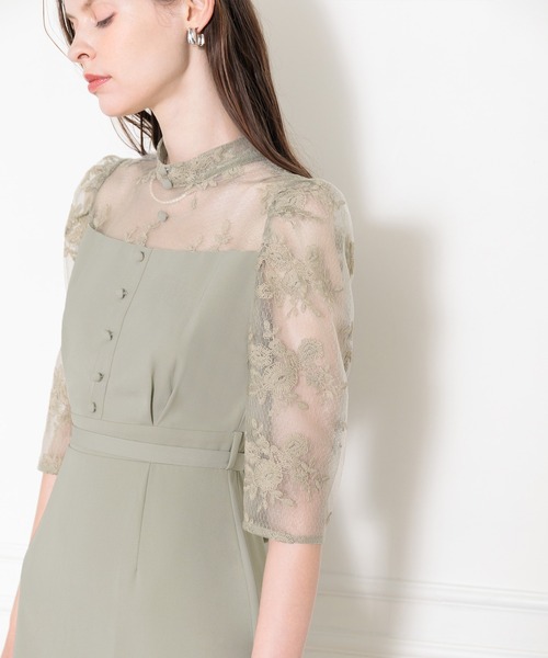 「Leja」 長袖ワンピース MEDIUM モカ レディース_画像5