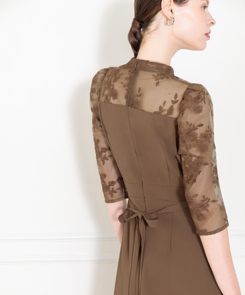 「Leja」 長袖ワンピース MEDIUM モカ レディース_画像8