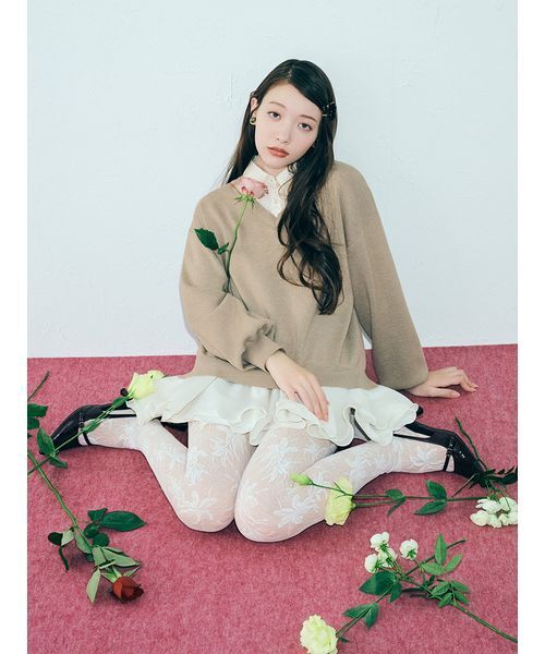 LILY BROWN（リリーブラウン） ドッキングワンピース F ベージュ