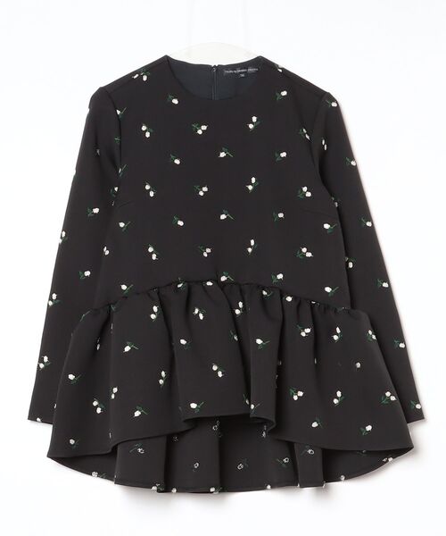 tsuru by oikawa mariko 黒 長袖　ブラウス TSURU by Mariko Oikawa（ツルバイマリコオイカワ） ドット柄長袖