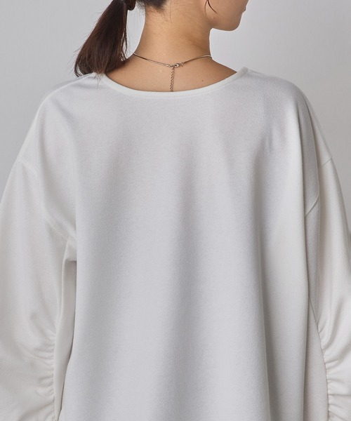 hunch（ハンチ） tシャツ ブークレ 深Vネック ボリュームスリーブ