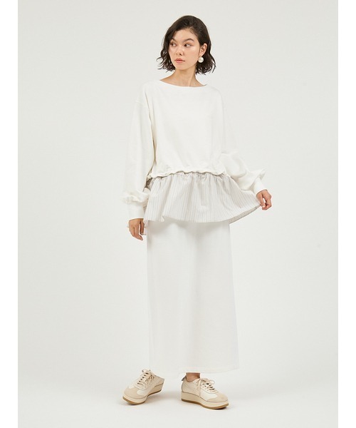 emmi ワンピース 布帛ドッキング裏毛セットアップ : ZOZOTOWN Yahoo!店
