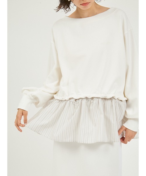 emmi ワンピース 布帛ドッキング裏毛セットアップ : ZOZOTOWN Yahoo!店