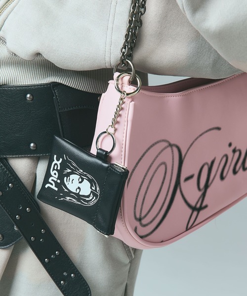 X-girl（エックスガール） ポーチ FACE MINI POUCH KEYRING レディース