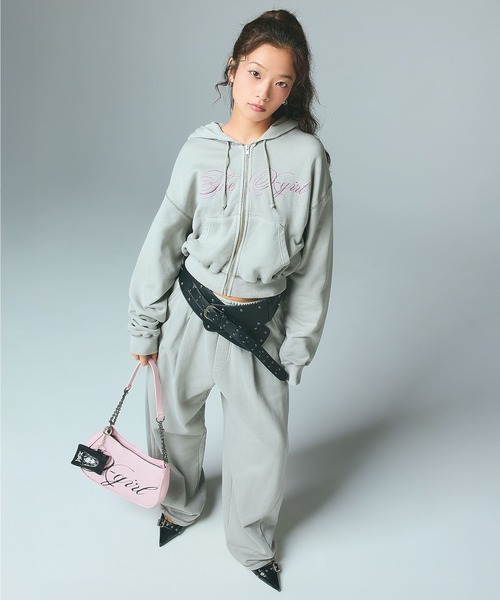 X-girl（エックスガール） ポーチ FACE MINI POUCH KEYRING レディース
