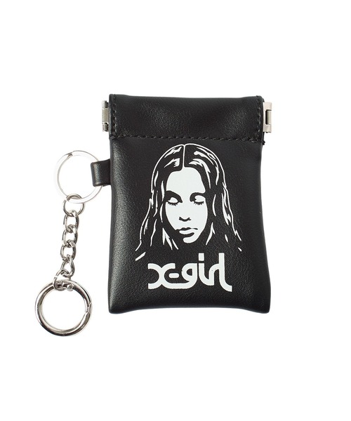 X-girl（エックスガール） ポーチ FACE MINI POUCH KEYRING レディース