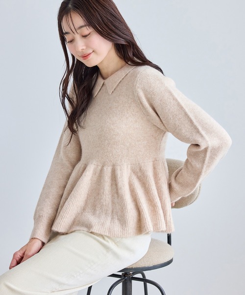 ROPE' PICNIC（ロペ ピクニック） ニット セーター アンゴラ混ペプラム