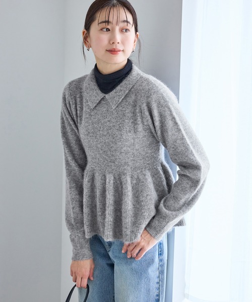 完売商品アンプレガント　ペプラムニット anplegant