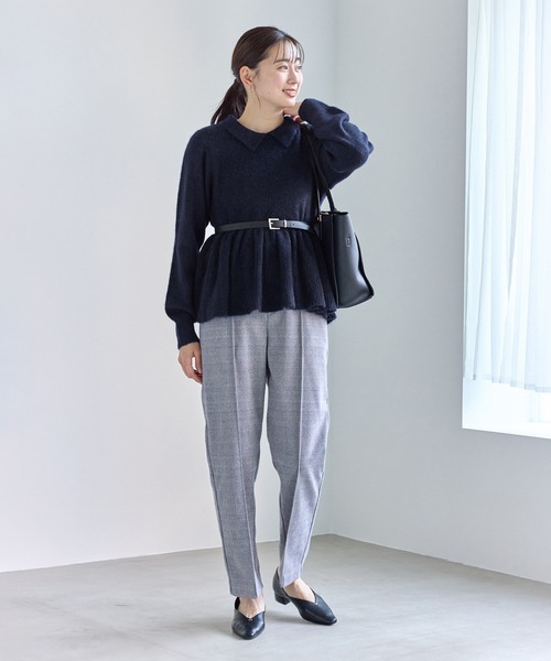 新品タグ付き ロペ アンゴラニット ROPE' PICNIC（ロペ ピクニック） ニット セーター アンゴラ混ペプラム