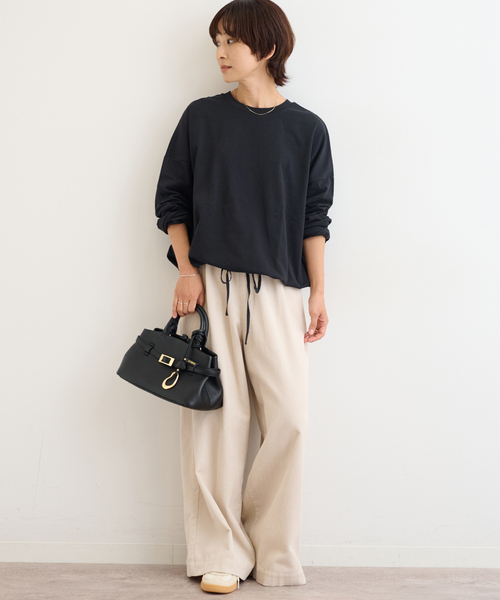 「JOURNAL STANDARD relume」 長袖カットソー FREE ブラック レディース_画像2